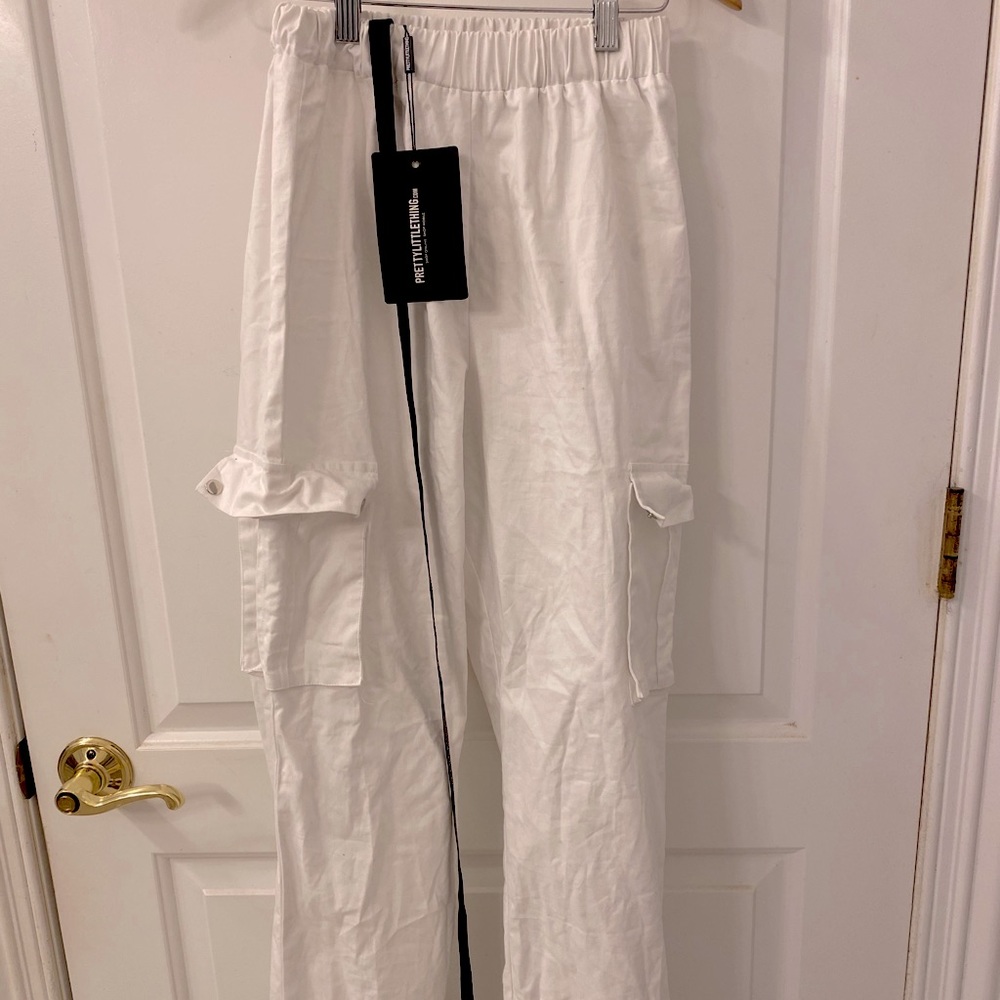 White cargo pants